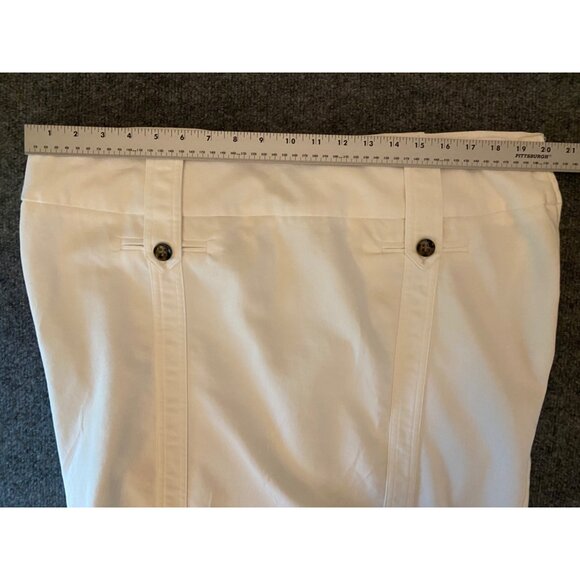 Talbots Skirt Womens 18 White Cotton Midi Pencil Stretch Career Office Workwear‎ - Picture 7 of 10